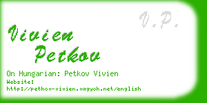 vivien petkov business card